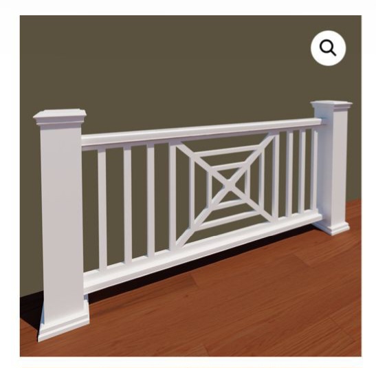 نرده چوبی پله مشبک و هندسی