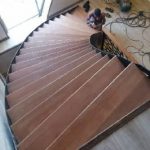 نصب کف پله چوبی