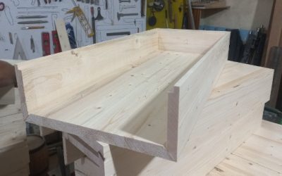 کف پله چوب کاج روسی فارسی کاری شده – شاهکاری از صنایع چوب فن و هنر