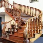 پله گردان چوبی ، طراحی و ساخت پله چوبی دوبلکس