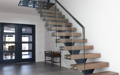 مجری ساخت و نصب هندریل و دسته نرده چوب بلوط برای نرده های شیشه ای + عکس