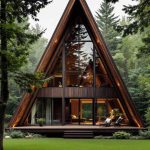 طراح و سازنده کلبه چوبی A-frame با اجرای مستقیم از کارگاه