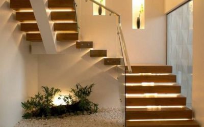 پله چوبی برای خانه شمالی: راهکار ترکیب استایل و مقاومت (پله فلزی با کاور چوب)