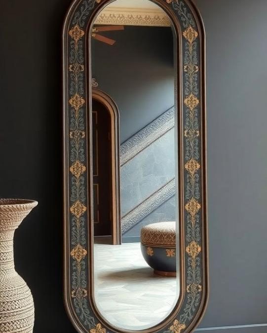 آینه‌های منبت‌کاری حجیم؛ شکوه کلاسیک در دکوراسیون مدرن