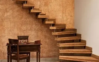 پله های محور وسط سبک روستیک | طراحی و اجرای حرفهای | Wwwood
