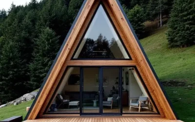 طراحی و ساخت کلبه چوب و فلز A شکل (سوئیسی) | محاسبه قیمت روز و اجرای حرفه‌ای