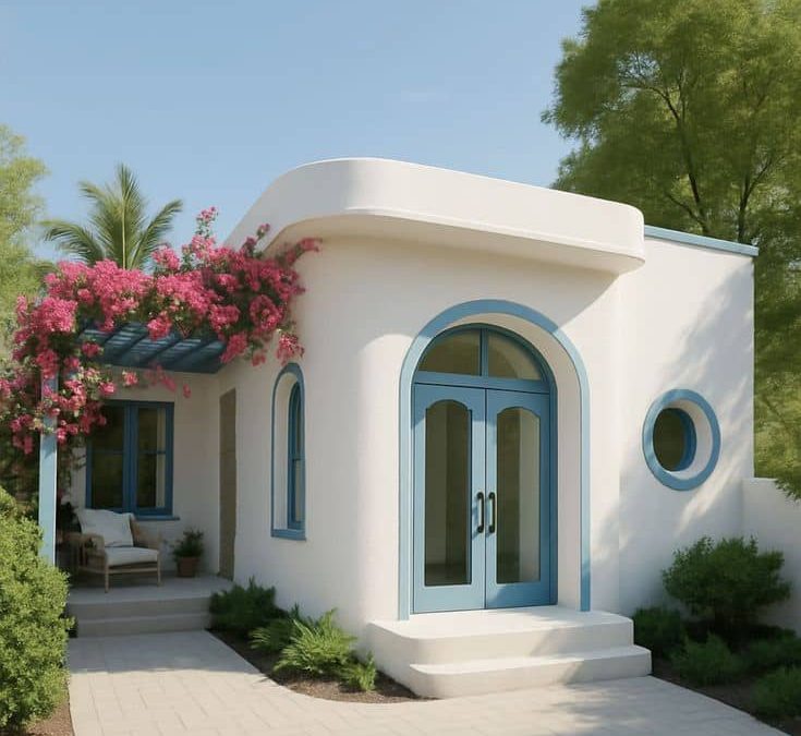 کلبه‌های کوچیک ویلایی به سبک مدیترانه‌ای: طراحی و ساخت با گروه مهندسی فن و هنر