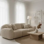 مبل راحتی مدرن یا مبل تدی با کلاف چوبی و متریال استاندارد، تولید صنایع چوب فن و هنر