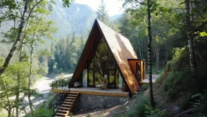 سازنده کلبه چوبی چمستان با طراحی سفارشی و اجرای انواع کلبه تمامچوب و چوب و فلز