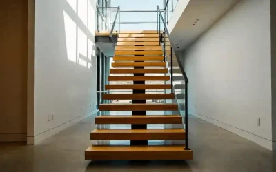 اجرای کف پله چوبی سفارشی | ترکیب زیبایی و کاربری در راه‌پله