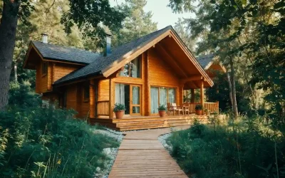 ساخت کلبه چوبی تنکابن | طراحی و اجرای انواع کلبه تمامچوب با ساخت سفارشی