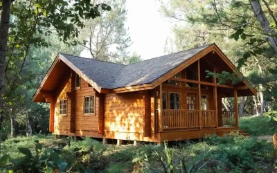 ساخت کلبه چوبی رودهن | طراحی و اجرای سفارشی سازههای چوبی