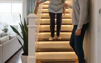 طراحی و ساخت نرده چوبی و فلزی پله و هندریل دیواری برای سالمندان توسط فن و هنر