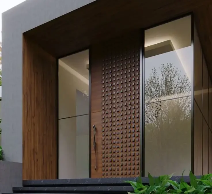 ۵ استاندارد مهندسی در ساخت درب پیوت ترکیبی (فلز و چوب) | فن و هنر